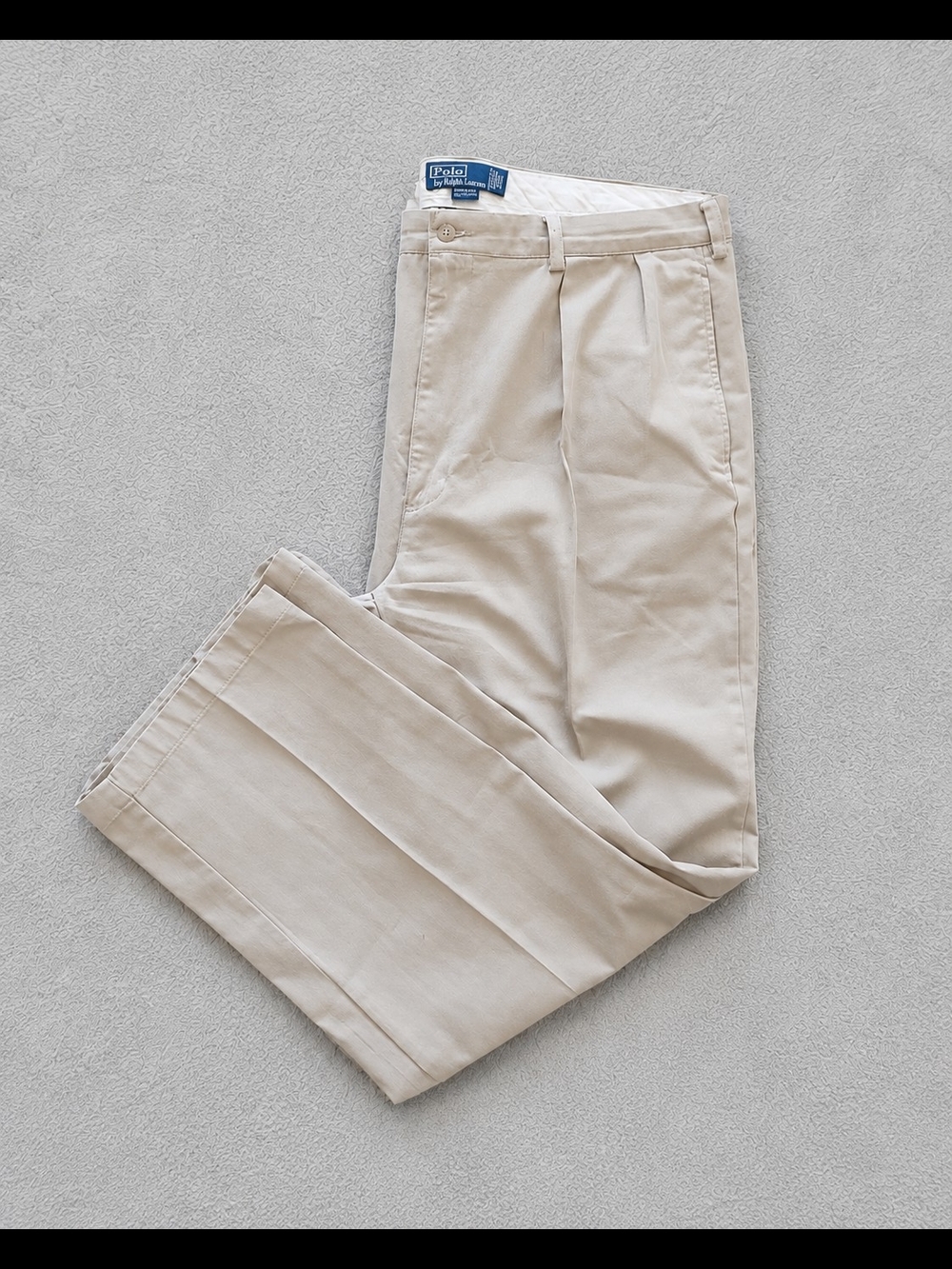 Polo by Ralph Lauren Andrew Pant Chino Khaki Beige Pleated Dress Pants 40x32
